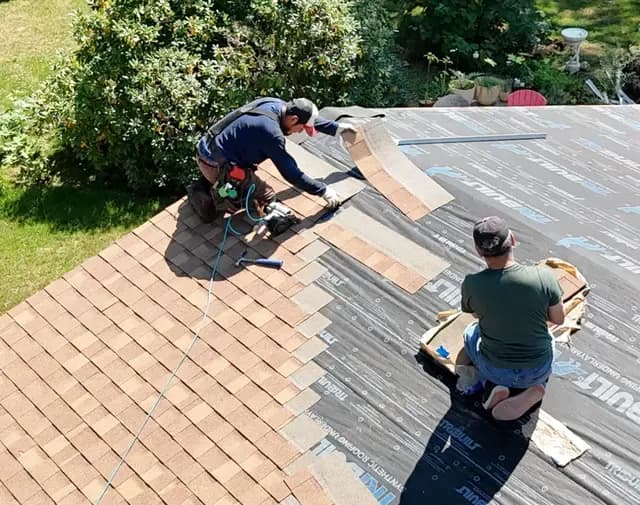 Roof replacement and exterior work on a home in Linthicum, MD by Apper Construction