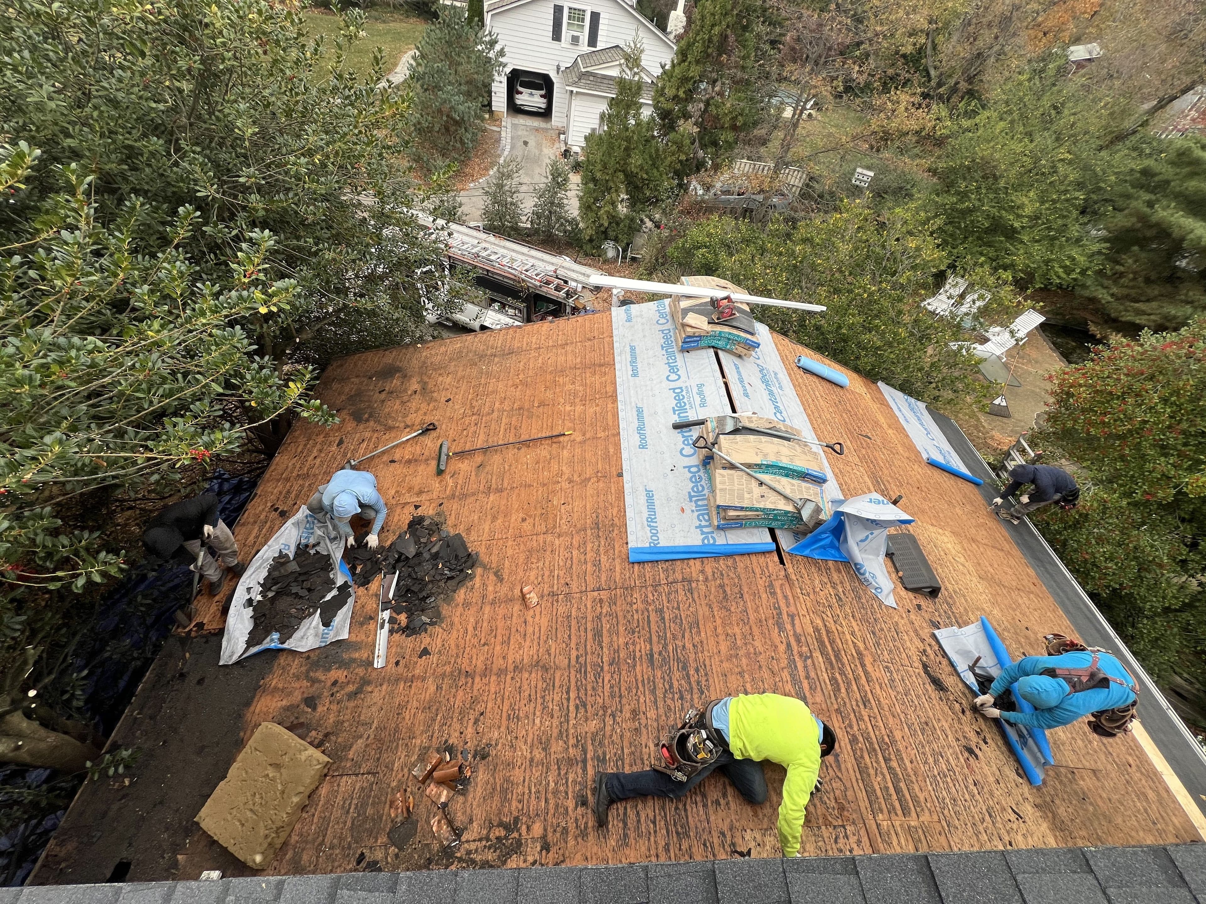 Architectural asphalt shingle roof replacement on a Catonsville, MD 21228 home in Baltimore County — Apper Construction, MHIC #05-146983