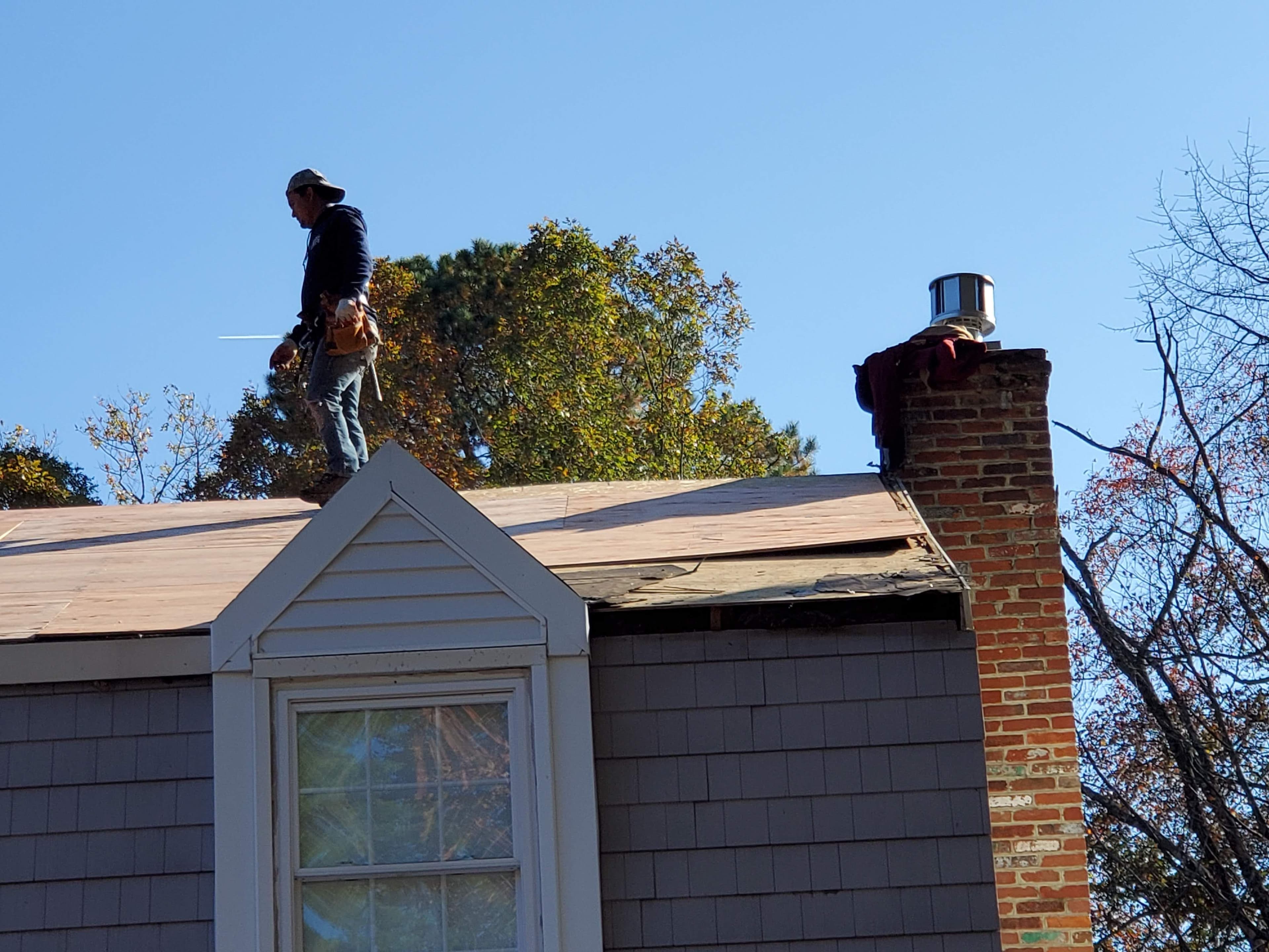 New architectural-shingle roof replacement on a single-family home in Anne Arundel County, Maryland